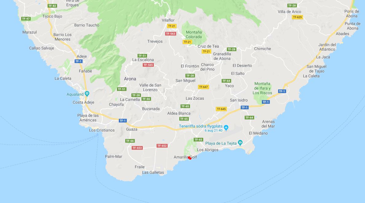 Kursens plats - Amarilla, Golf del Sur